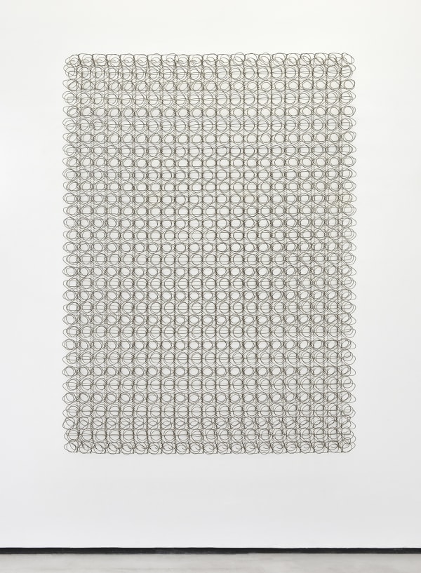 Éric Baudart multispires 693, 2019 Carcasse de matelas (fer) Mattress carcass (iron) 180 x 135 x 11 cm 70 7/8 x 53 1/8 x 4 3/8 in © Photo: Rebecca Fanuele.
