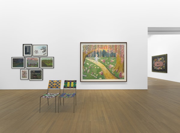 View of the group exhibition "Swim the Mountains Climb the Sea", with Ceija Stojka .