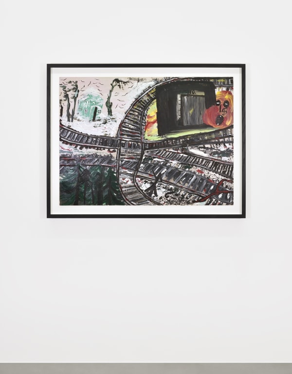 Ceija Stojka Ravensbruck, Auschwitz, Bergen-Belsen, 10 ref 516, 23/05/2002 Signé et daté Signed and dated Acrylique sur carton Acrylic on cardboard 82,5 x 111 cm Photo: ©Rebacca Fanuele
