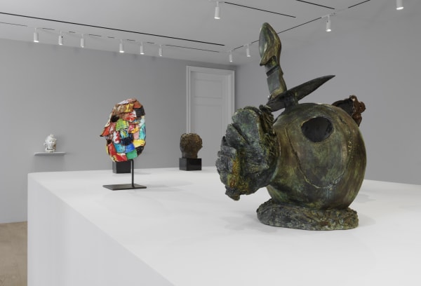 Joan Miró. Tête, 1972 © 2022 Successió Miró / Artists Rights Society (ARS), New York / ADAGP, Paris. John Chamberlain. Untitled, 1998 © 2022 Fairweather & Fairweather LTD / Artists Rights Society (ARS), New York. Jean Fautrier. Jeune fille étonnée, 1940 © 2022 Artists Rights Society (ARS), New York / ADAGP, Paris. Lucio Fontana. Ritratto di Valeria, 1951 © 2022 Artists Rights Society (ARS), New York / SIAE, Rome.