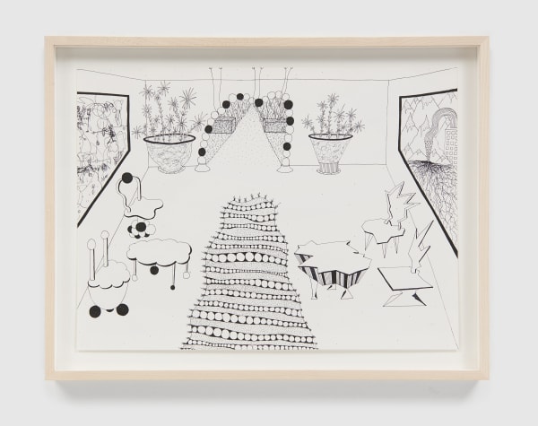 Leo orta La Salle d'Attente, 2018 Ink on paper © Tous droits réservés à l’artiste