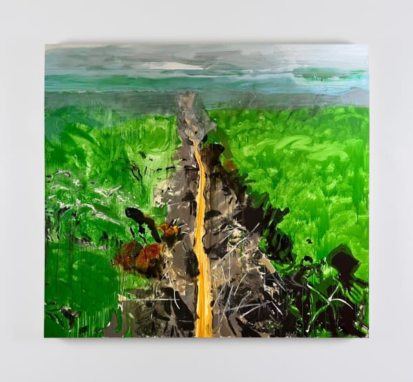 Brian Maguire, The Clearcut Amazon, 2023, acrylic on canvas