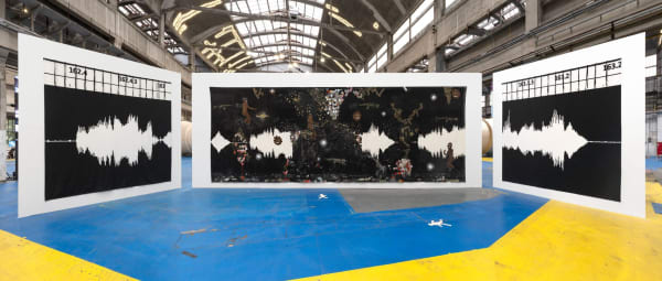 Hélène Delprat, " Vous êtes en train de m'enregistrer ? ", 17ème édition de la Biennale de Lyon, 2024. © Photo : Nicolas Brasseur.