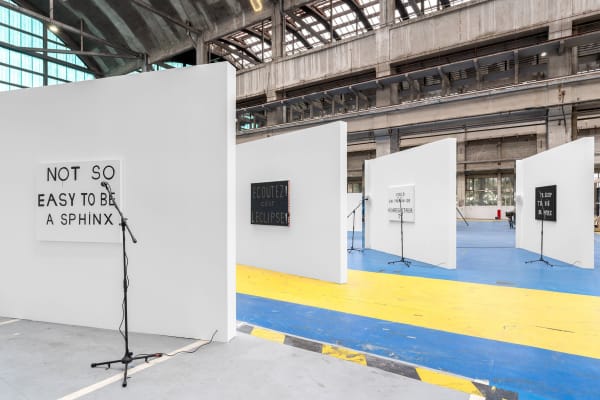Hélène Delprat, " Vous êtes en train de m'enregistrer ? ", 17ème édition de la Biennale de Lyon, 2024. © Photo : Nicolas Brasseur.