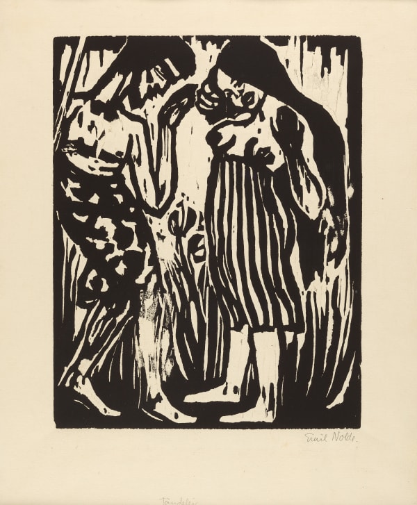 Emil Nolde Ta Ndelei 1917 Holzschnitt 30 8 X 24 1 Cm 41 4 X 33 9 Cm Schiefler Mosel Urban Bd Ii Wvz Nr 134 Iii Von Iii 1 Von 12 Exemplaren Des Dritten Zustands