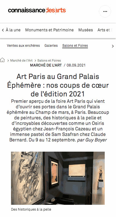 Art Paris au Grand Palais Ephémère : nos coups de coeur