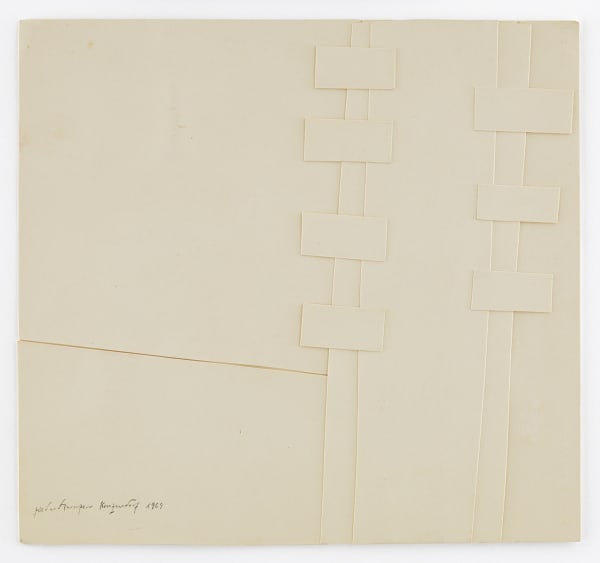 Mildred Thompson Untitled, 1969 Signed and dated recto Paper collage 8.1 x 8.6 inches (20.6 x 21.9 cm) Framed: 13 5/8 x 14 1/8 x 1 5/8 in (34.7 x 36 x 4 cm) (GL12642)