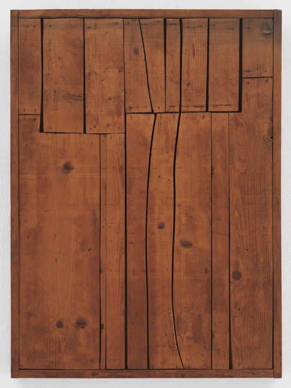 Mildred Thompson Zylo-Probe, c. 1975 Found wood 33.1 x 23.8 x 1.6 inches (84 x 60.5 x 4 cm) (GL13134)