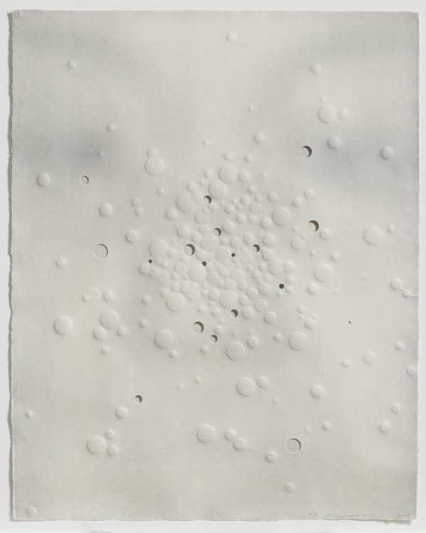 Lin Tianmiao Focus print 06-598A, 2007 Silk, cotton threads, foams, and print paper made by Singapore Tyler Print Institute 50 x 39.4 inches (127 x 100 cm)