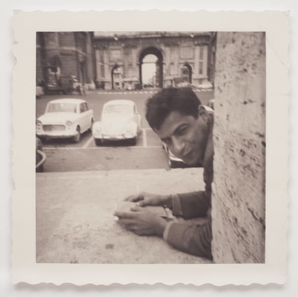 Emily Jacir Material for a film (detail) Wael with book, 2007 Pigment print mounted on Cintra 34.5 x 34.5 inches (87.6 x 87.6 cm)