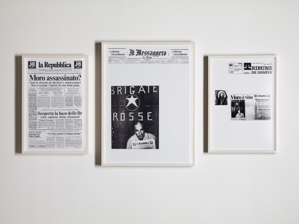 Sarah Charlesworth April 19, 20, 21, 1978, 1978 Three black and white prints Reproduced same sizes as original newspapers; dimensions variable