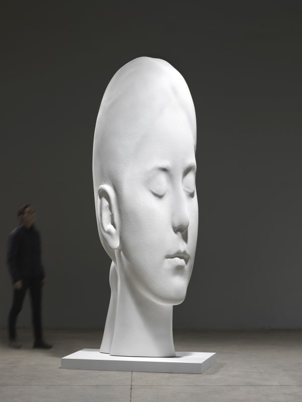 Jaume Plensa Sophia in White, 2017 Resin and marble dust 122 x 55 x 71 inches (310 x 140 x 180 cm)
