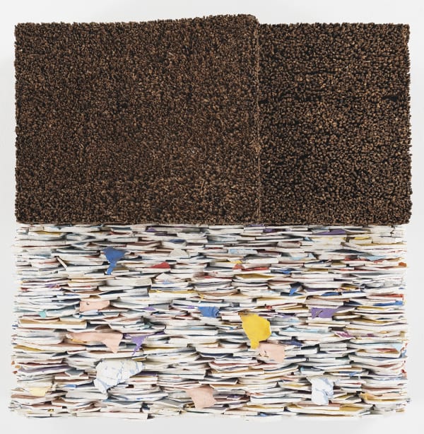 Leonardo Drew Number 210, 2019 Wood, plaster, and paint 24 x 24 x 14 inches (61 x 61 x 35.6 cm)