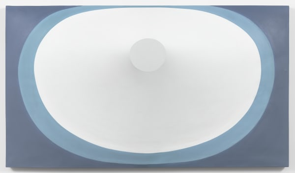 Zilia Sánchez Topología (de la serie Azul azul), 2015 [Topology (of the Blue Blue series)] Acrylic on stretched canvas 34.5 x 60.5 x 12 inches (87.6 x 153.7 x 30.5 cm)