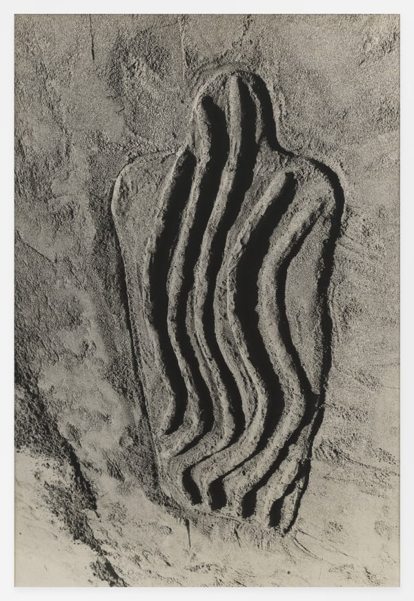 Ana Mendieta Untitled, 1982 Lifetime black and white photograph 54 x 39.75 inches (137.2 x 99.1 cm)