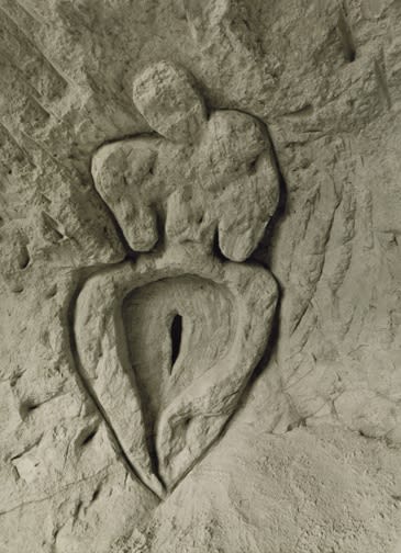 Ana Mendieta Guanaroca (Esculturas Rupestres), 1981 (Estate print 1994) [First Woman (Rupestrian Sculptures)] Estate black and white photograph 53.5 x 39.25 inches (135.9 x 99.7 cm) Edition of 3
