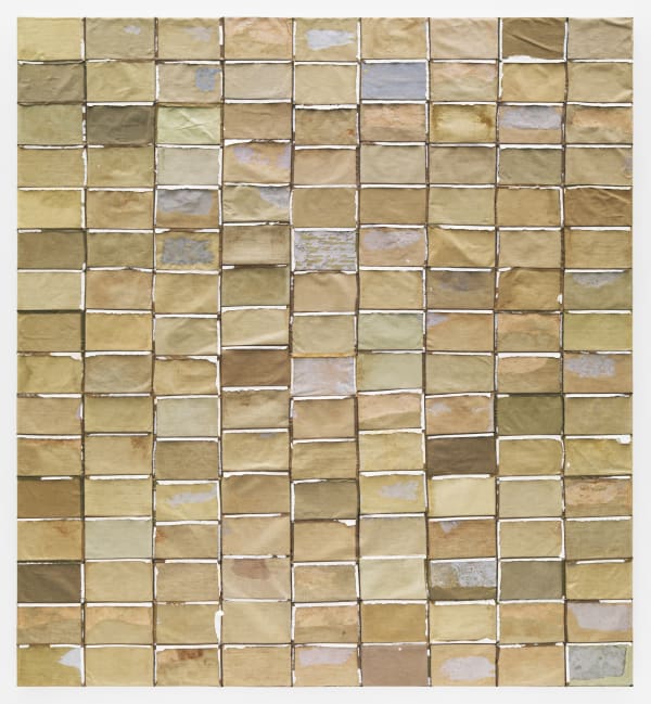 Samuel Levi Jones Christian, 2017 Deconstructed California law books on canvas 100 x 92 inches (254 x 233.7 cm)