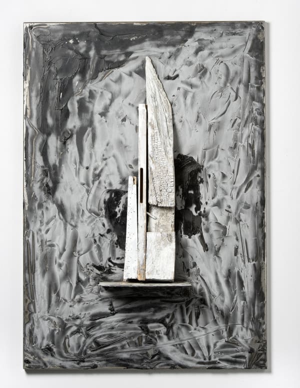 Jannis Kounellis Untitled, 1985 Painted wood on painted aluminium 39.4 x 27.6 inches (100 x 70 cm)