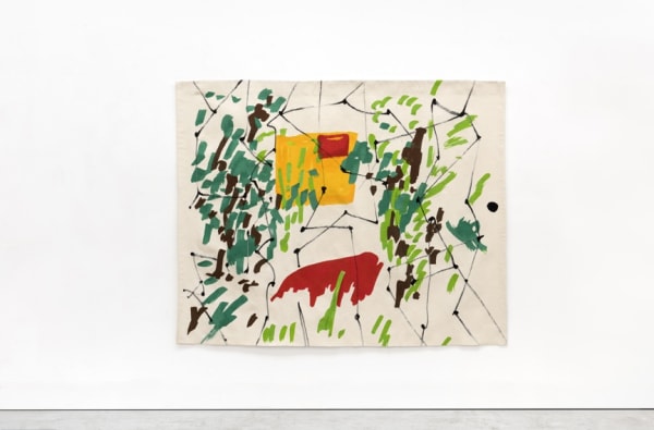 Etel Adnan Acrobaties Printanières, 1967-70/2015 [Springtime Acrobatics] Tapestry 63 x 78.75 inches (160 x 200 cm) Edition of 3