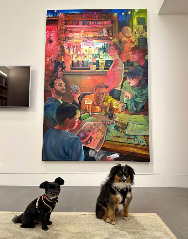 Rebecca Ness, Night out at Boobie Trap (2022). Courtesy of Pamela and David Hornik.