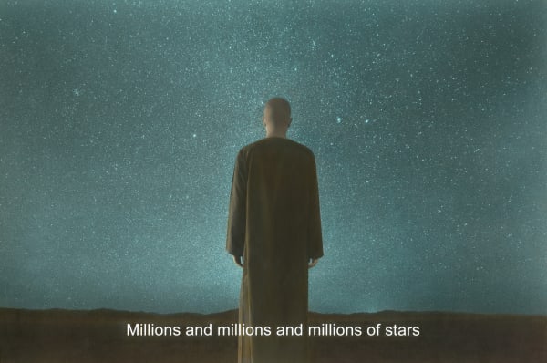 Millions and Millions and Millions of Stars, self-portrait, 2021 Hand colored gelatin silverprint 74,5 x 100,5 x 3,5 cm Variation of 5