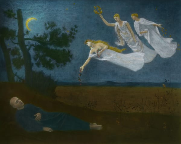 The Dream, self-portrait, 2021 Hand colored gelatin silverprint 74,5 x 100,5 x 3,5 cm Variation of 5