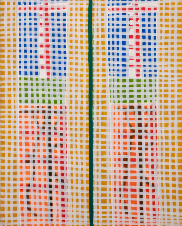 Bernard Piffaretti Sans titre, 1989 Acrylic on canvas 247 x 195 cm (97 1/4 x 76 25/32 in.)