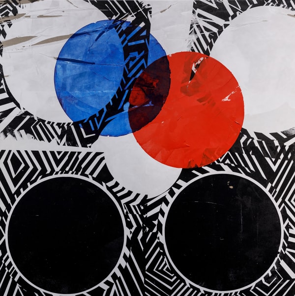 seeing time XI, 2021 Mixed media on linen 235 x 235 cm (92 17/32 x 92 1/2 in)