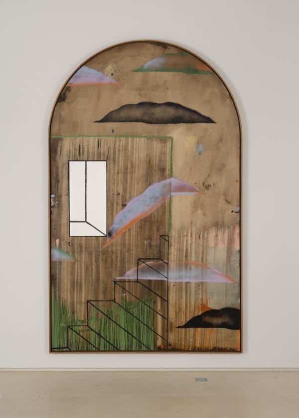 BENOÎT MAIRE PEINTURE DE NUAGES, 2022 Oil and spray painting on canvas 248 x 154 x 4 cm (97 5/8 x 60 5/8 x 1 9/16 in)