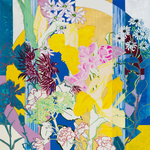 Robert Kushner - Three White Roses Merging With Light, 2020