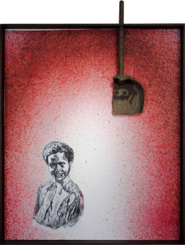 Edgar Arceneaux, Class Photo. Backdrop. Red, 2016