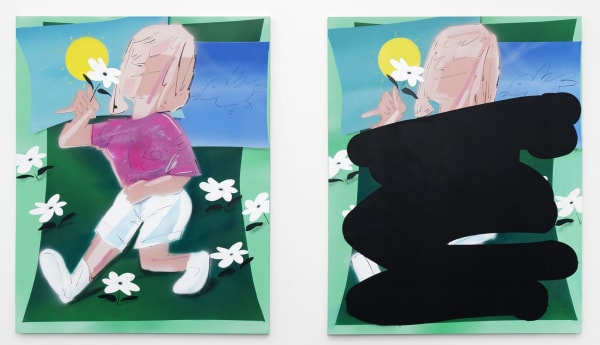 Hoda Kashiha, I am Here, I am not Here (diptyque) , 2020