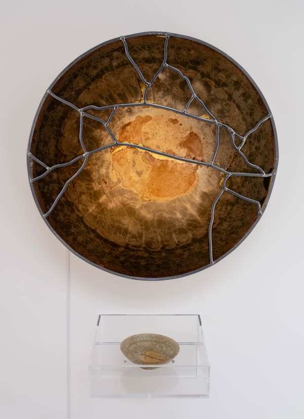 Sarkis, 2024.03 Vitrail tondo d’après le Bol Kintsugi, 2024