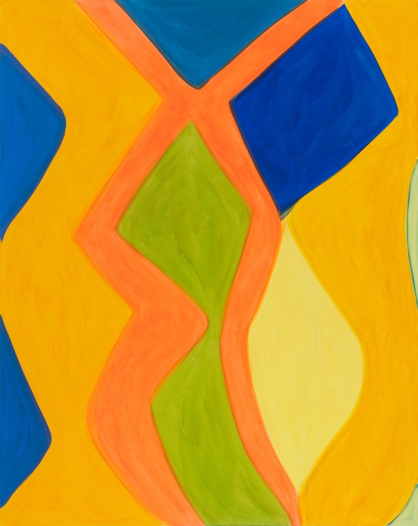 Abstract Painting "Les Mademoiselles Trois" by Marina Adams, Galerie Thomas Schulte