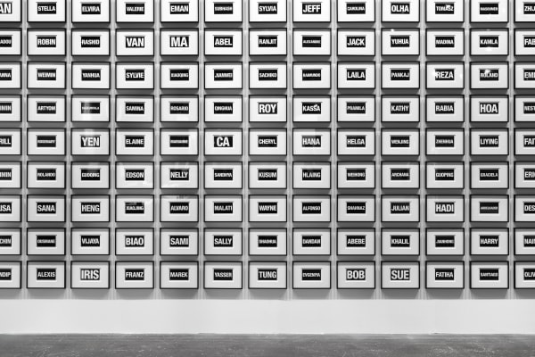 Allan McCollum The World: A Moment in Time , 2024 1,200 inkjet prints on paper 21 × 29 cm 8 ¼ × 11 ⅜ in Edition of 3 plus 2 artist's proofs