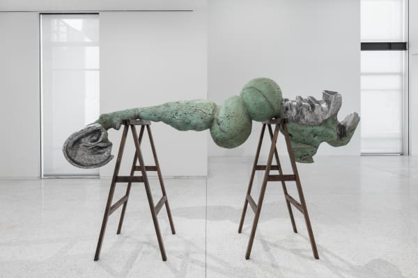 Lena Henke Unforced Error, 2025 Aluminium 80 x 250 x 68 cm 31 1/2 x 98 3/8 x 26 3/4 in Edition of 5 plus 2 AP