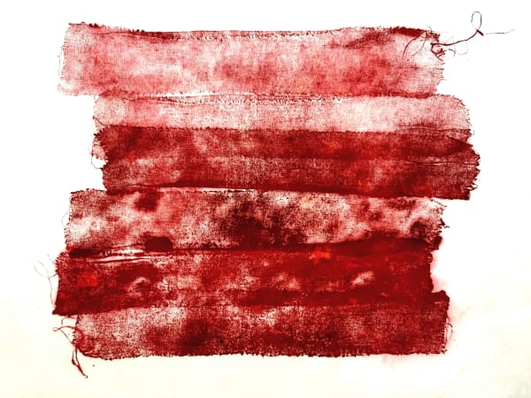 Wang Huangsheng 王璜生 Diary of an Epidemic 20200206 (detail) 疫期日記20200206（局部） Ink rubbing on paper 紙本水墨拓印 100 × 68 cm, 2020