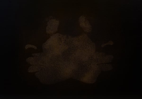 Adelaide Damoah, Janus Redux, 2024 Pigment and Acrylic on Wood Board