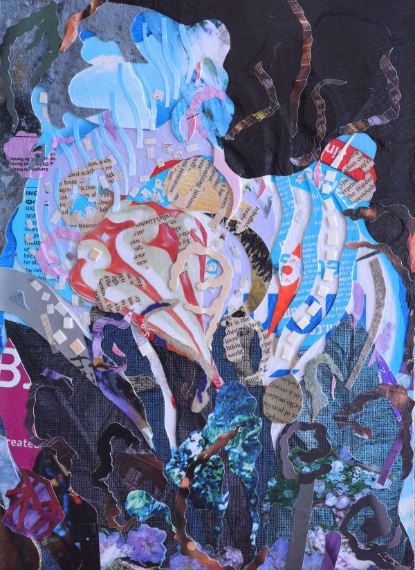 Hassan Aliyu, Joy, 2024 Collage on Canvas, Framed