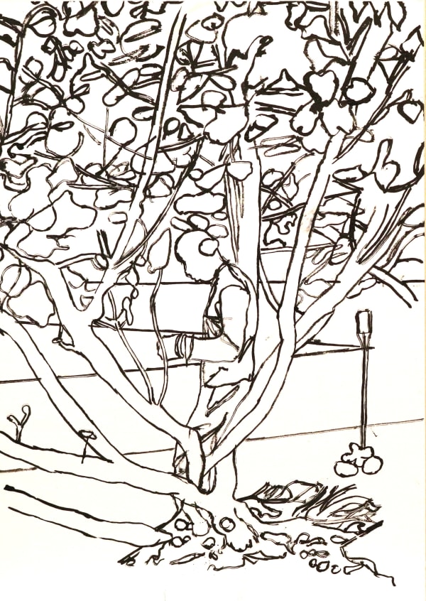 Hurvin Anderson, Wait a Moment Study II, 2024 Ink on Paper