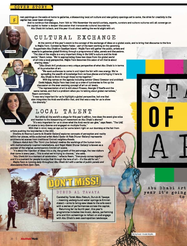 AZIZ + CUCHER | ABU DHABI WORLD | NOVEMBER 2016