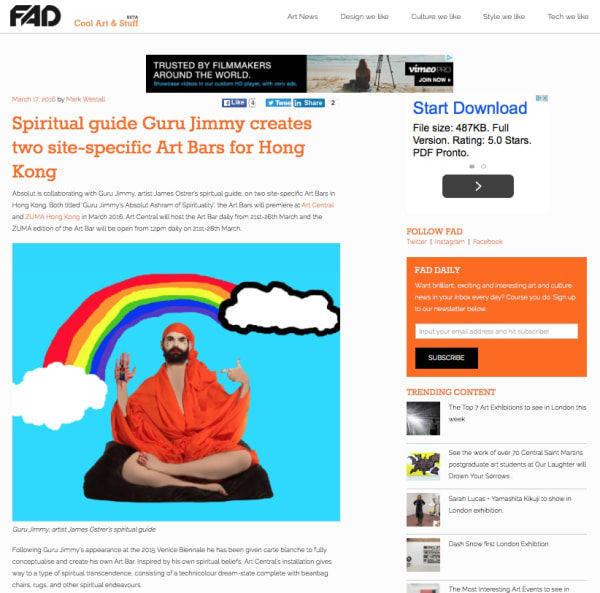 JAMES OSTRER | FAD MAGAZINE | MARCH 2016