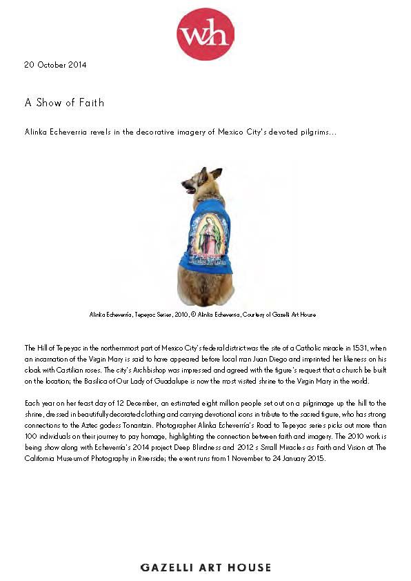 ALINKA ECHEVERRÍA | WE HEART | OCTOBER 2014