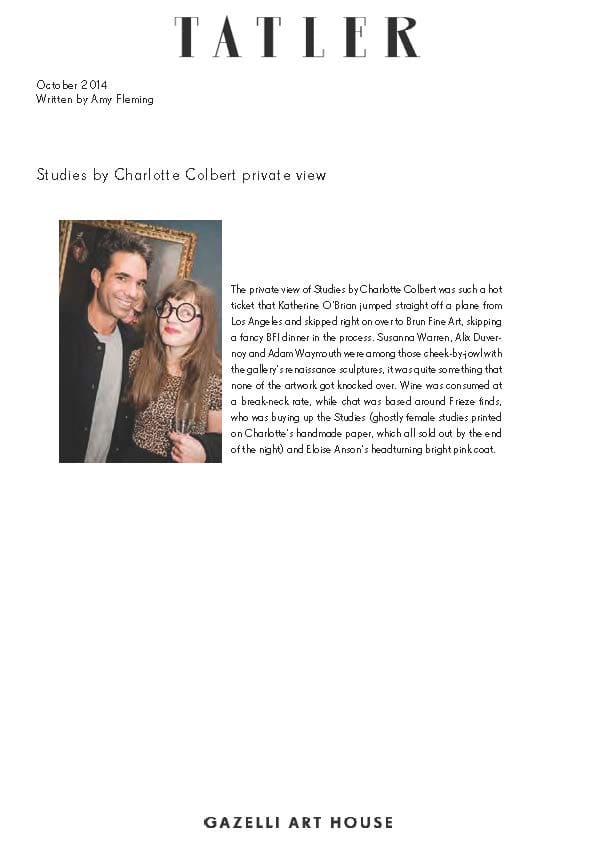 CHARLOTTE COLBERT | TATLER | OCTOBER 2014