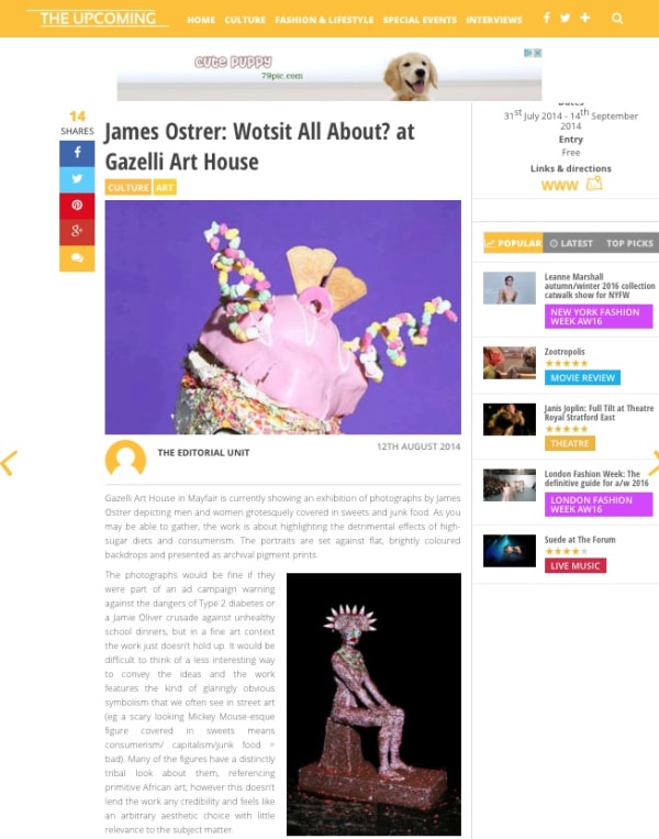 JAMES OSTRER | THE UPCOMING | AUGUST 2014