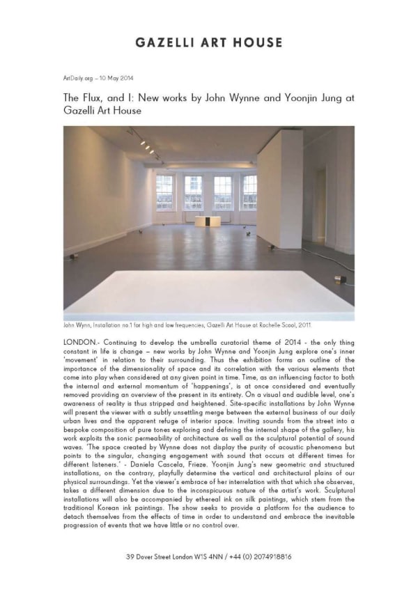 THE FLUX, AND I | ARTDAILY.ORG | MAY 2014