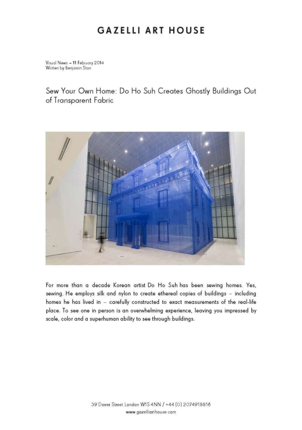DO HO SUH | VISUAL NEWS | FEBRUARY 2014