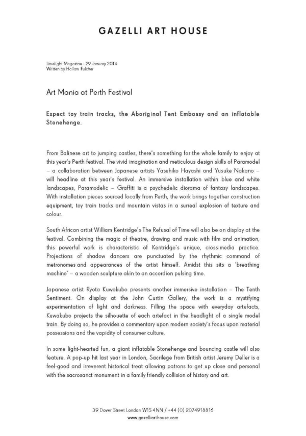 DO HO SUH | LIMEWEIGHT MAGAZINE | JANUARY 2014