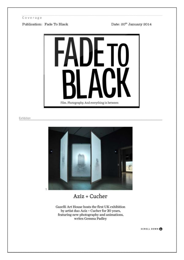 AZIZ + CUCHER | FADE TO BLACK | JANUARY 2014