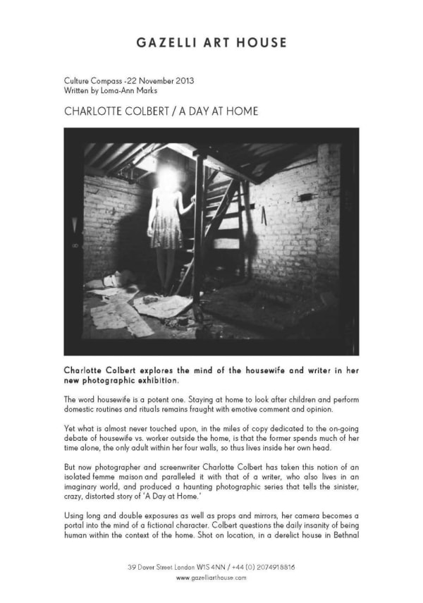 CHARLOTTE COLBERT | CULTURE COMPASS | NOVEMBER 2013